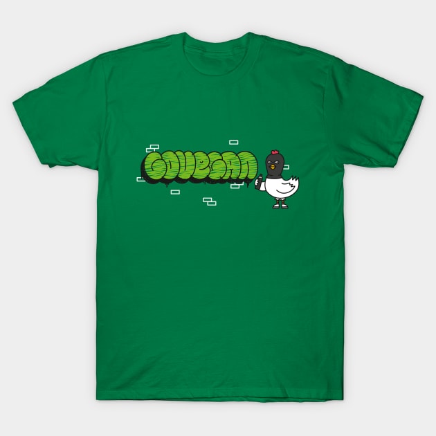 Go Vegan Graffiti Chick T-Shirt by Broccoliparadise